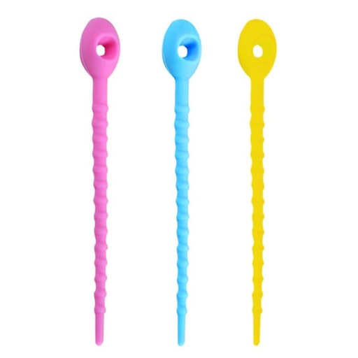 [32960933188] Reusable Plastic Cable tie Non-slip Silicone food packaging cable ties Bundled Cable Holder Charger 