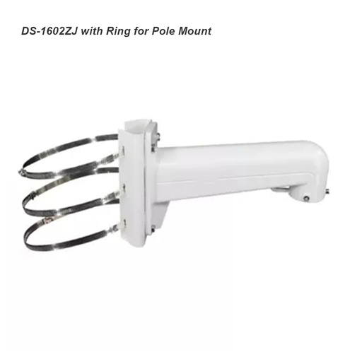 [32822764819] CCTV Security DS-1602ZJ Aluminum Alloy Pole Mount Bracket for HIKVISION PTZ Camera With Ring