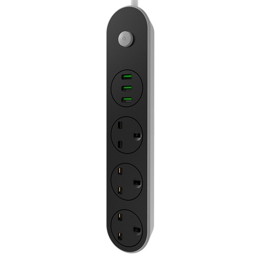 [32947525120] New 3 Sockets+3 USB Ports Electronic Power Strip Smart Socket Surge Protector Fast Charging Home Ext