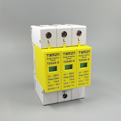 [1691295314] AC SPD 3P 10KA~20KA  D ~385V  House Surge Protector protection Protective Low-voltage  Arrester Devi