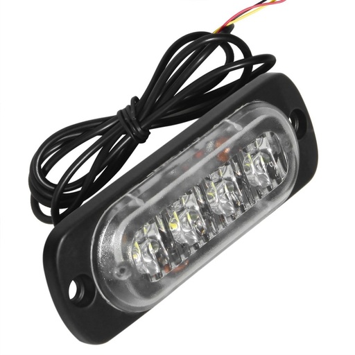 [32834741494] New 4 LED 12-24V Ultra-slim Car Vehicle Truck Strobe Flash Light Rear Side Light Car Emergency Warni