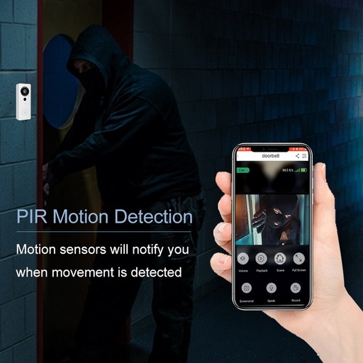 [WCAM101119340364] 1080P New Home Video Smart WiFi Doorbell Wireless Doorbell with Camera Intercom Wireless Ring Doorbell