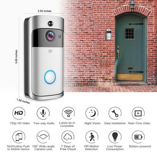 [WCAM101119340373] 720p Motion Detection Smart Home Wireless Camera Video Doorbell WiFi Ring Doorbell