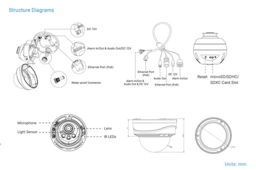[WCAM101119340626] 1/ 1.8 Progressive Scan CMOS IP97 4K 8MP Dome IP Camera